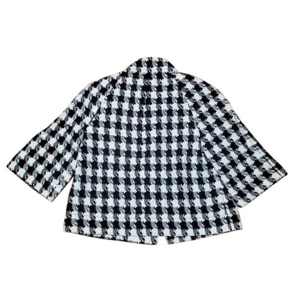 East 5th Black & White Houndstooth Pattern Crop Jacket Size S. - Picture 2 of 13